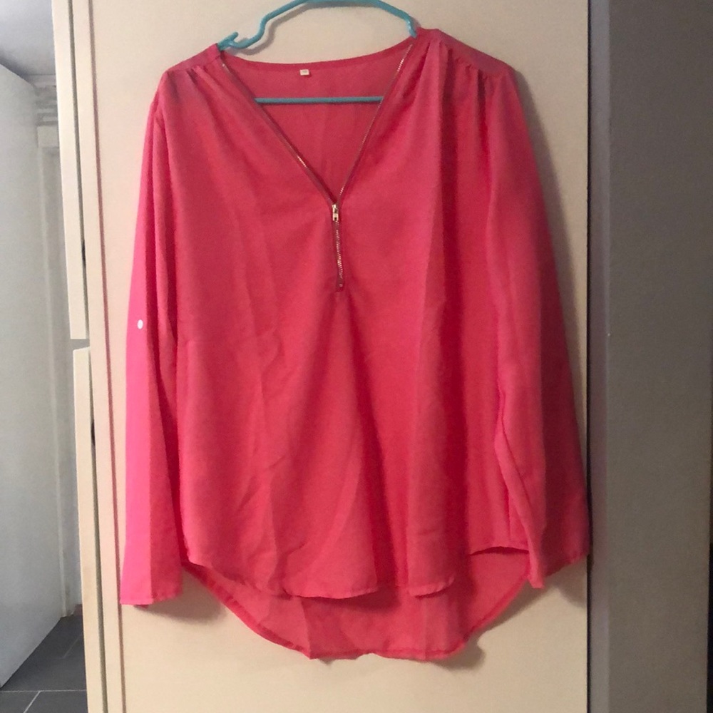 Medium hot pink blouse